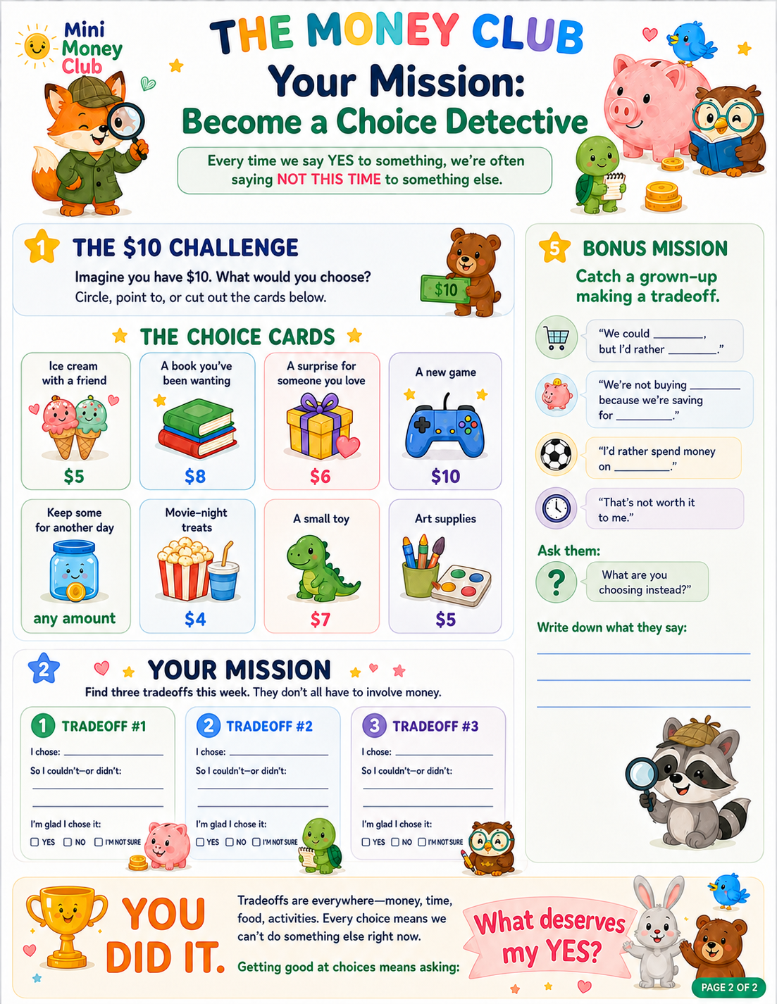 The child activity page for Lesson 01